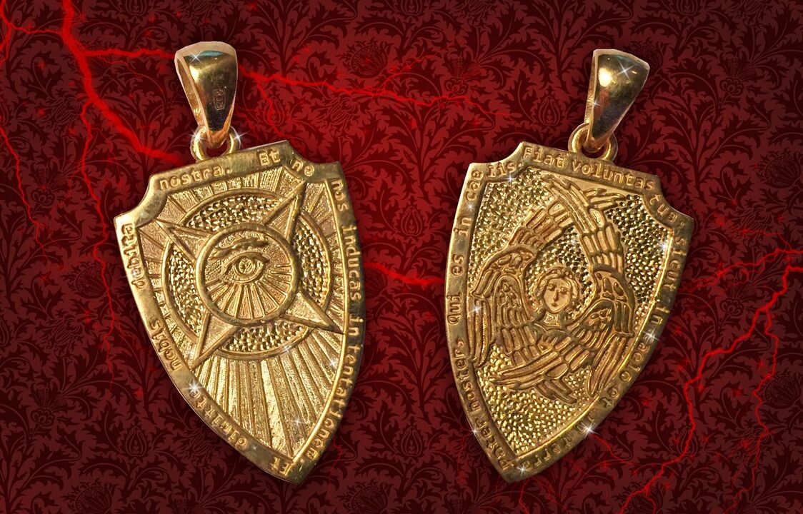 Escudo amuleto para riqueza e sorte